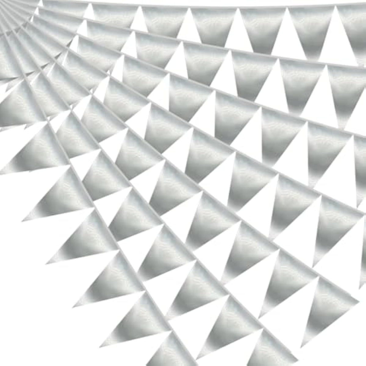 130ft Silver Triangle Pennant Banner for Christmas Graduation Wedding & Party