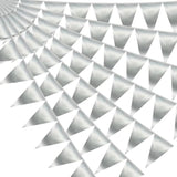 130ft Silver Triangle Pennant Banner for Christmas Graduation Wedding & Party