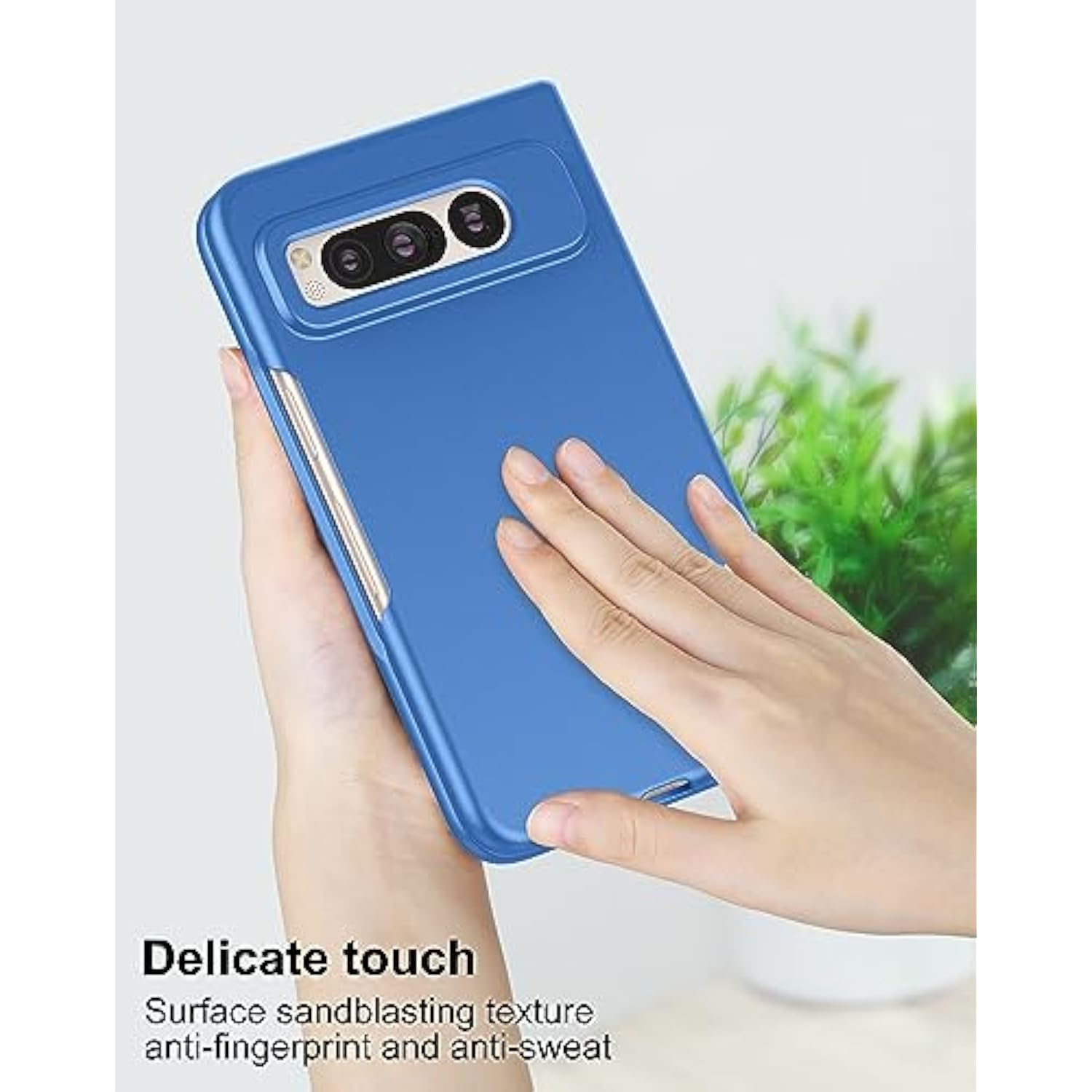 Google Pixel Fold 2023 Case, Ultra Thin Slim Fit Matte Pc Protective Cover With Non-Slip Grip, Blue