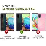 Designed For Samsung Galaxy A71 5G Case 2 In 1 Gift Militay Grade Drop Protective Rugged Heavy Duty Cover Shockproof Case For Galaxy A71 5G Phone Case For Women Men Boy Girl (Black+Black)