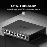8-Port 2.5Gbe Unmanaged Switch (Qsw-1108-8T-R2-Us)