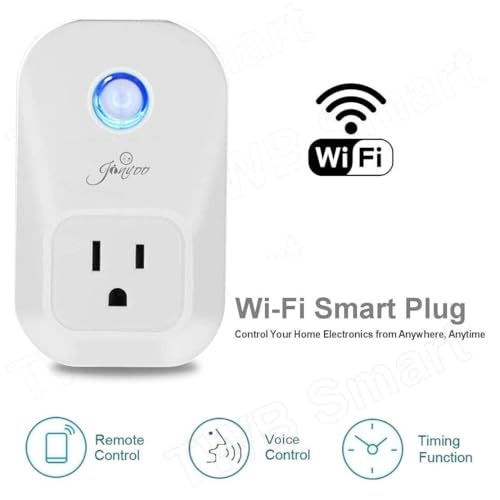 Smart Plug,Wifi Smart Plug,Wifi Outlet Socket Remote Control With Timer Function,Compatible With Alexa And Google Home,Etl Fcc Listed,No Hub Required (2 Pack)