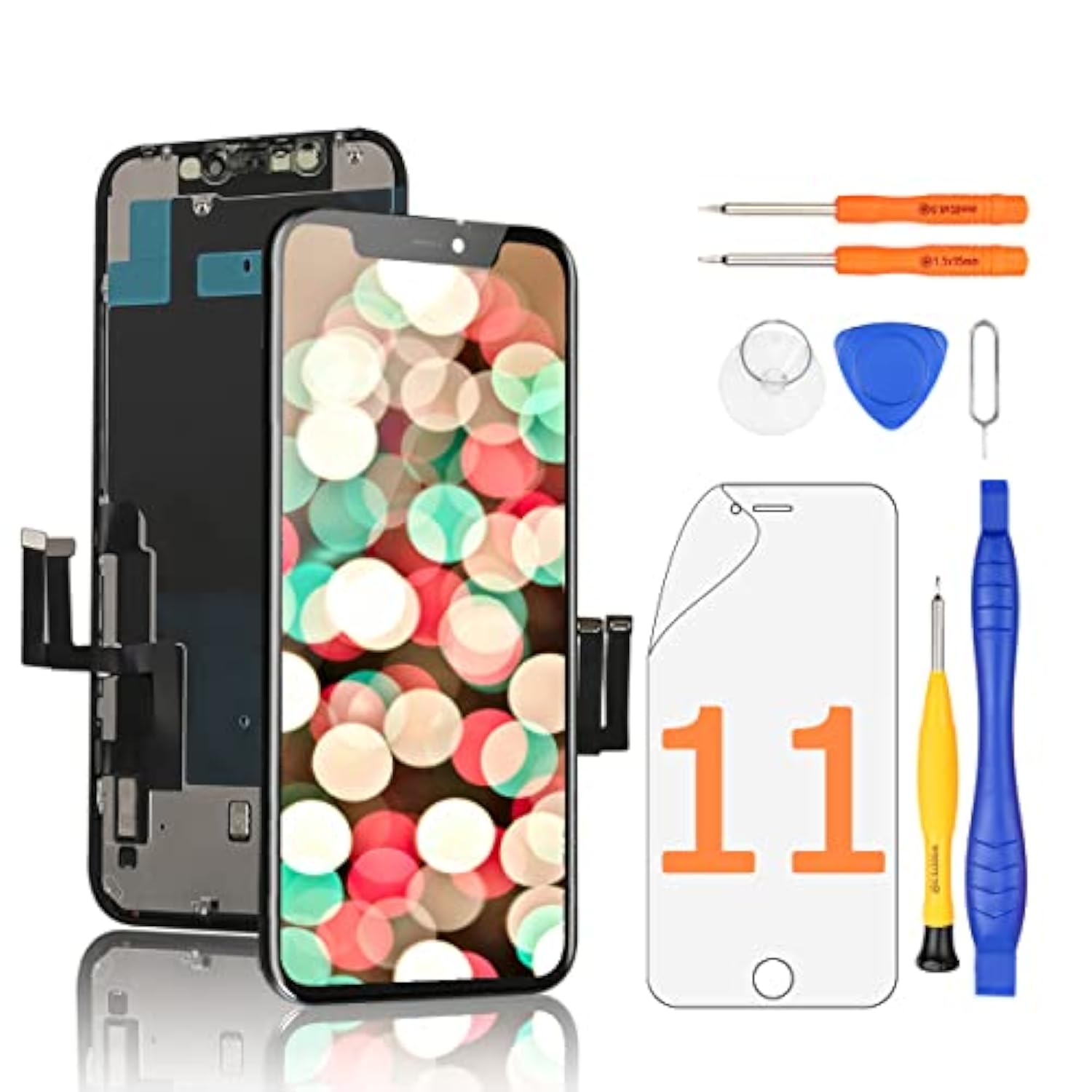iPhone 11 6.1 Inch Full HD Screen Replacement Kit with Tools Black