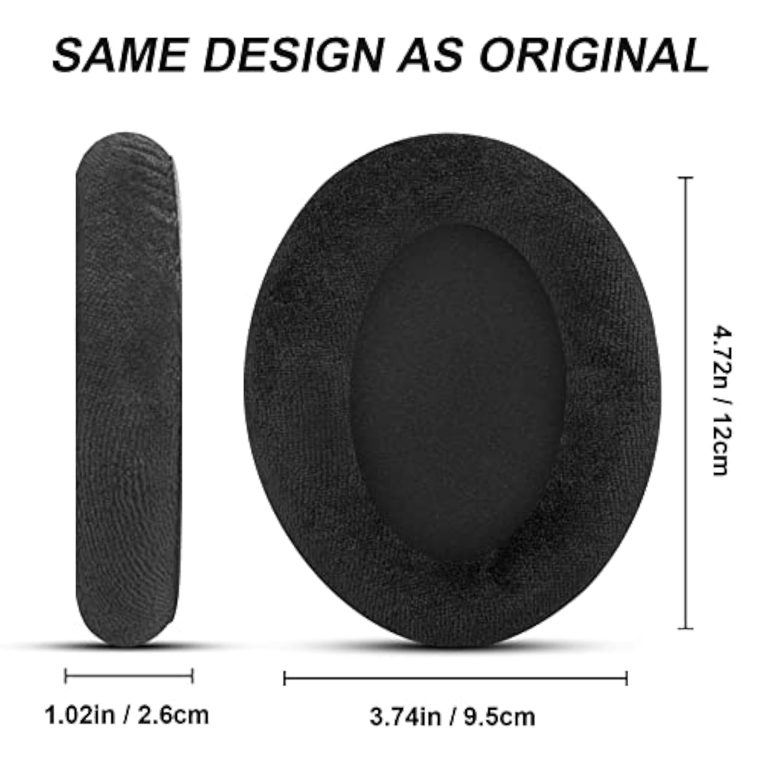 Gvoears Replacement Earpads For Sennheiser Hd650/Hd600/Hd660S/Hd545/Hd525/Hd535 Headphones, Ear Pads Cushions Also Compatiable With Massdrop X Hd6Xx/Hd58X And Hd580/Hd565 Jubilee Headphones(Velour)