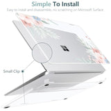 Case For 15 Inch Microsoft Surface Laptop Copilot+ Pc 2024 (7Th Ed) Model 2037 Creative Pattern Durable Scratch-Resistant Hardshell, With Keyboard Cover & Screen Protector, Cute Flower
