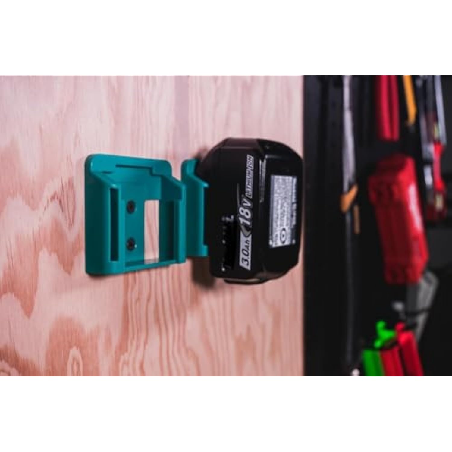 | Makita Battery Holder | Fits Makita 18V Battery - Perfect For Work Bench, Garage Organizer, Work Van Accessories, Tool Box, Makita Batteries | (2-Pack)