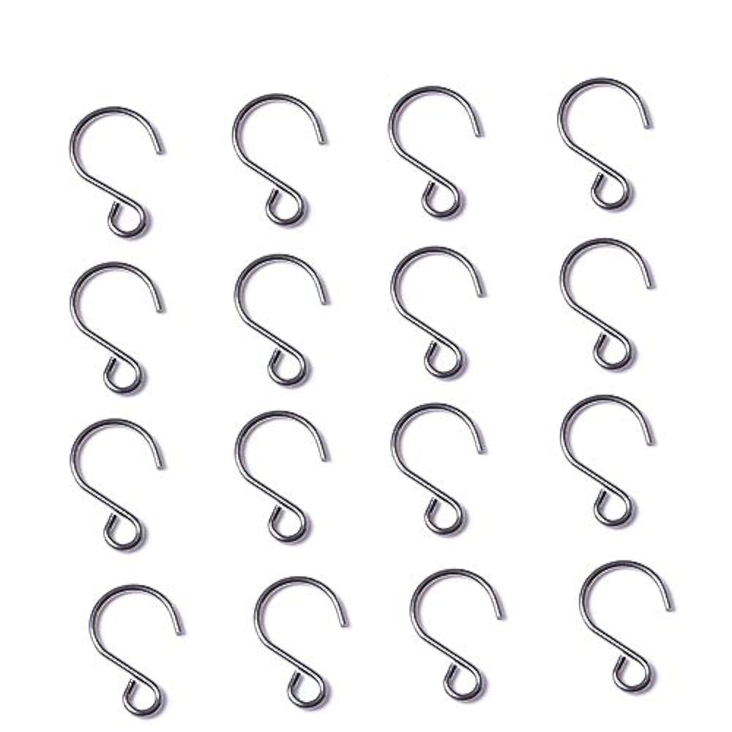 80 Pack Crystal Bead Curtain S Shape Hooks 25Mm Mini Stainless Steel Wire Diy Jewelry Accessories Tiny Ornament Hooks For Sun Catcher Glass Ball Chandelier Pendant Christmas Tree Baubles