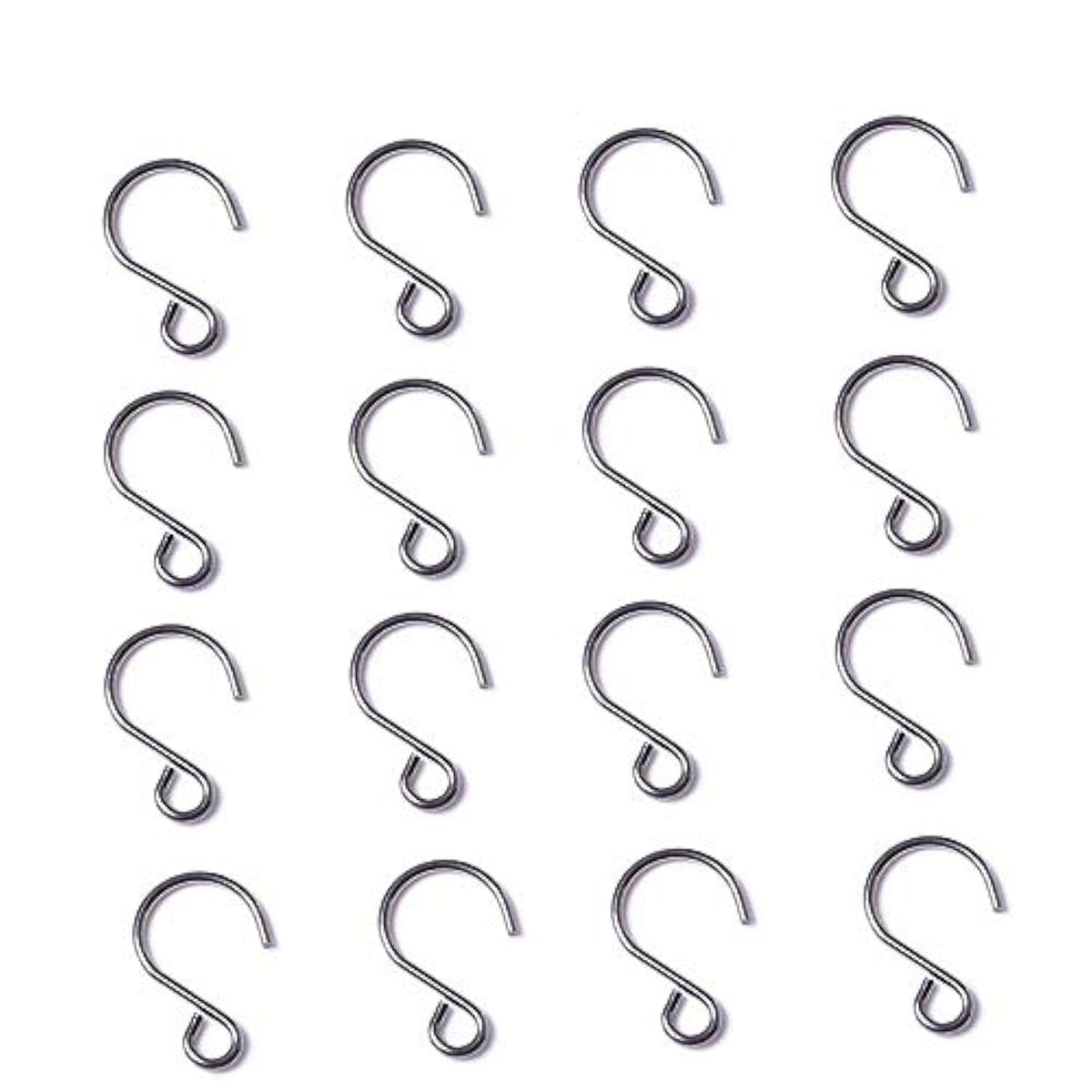 80 Pack Crystal Bead Curtain S Shape Hooks 25Mm Mini Stainless Steel Wire Diy Jewelry Accessories Tiny Ornament Hooks For Sun Catcher Glass Ball Chandelier Pendant Christmas Tree Baubles
