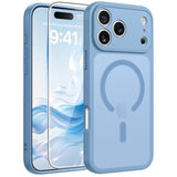 Transparent Light Blue MagSafe Case for iPhone 17 Pro Max