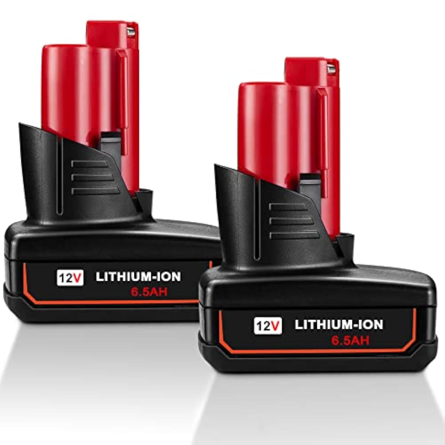 2 Pack 6.5Ah 12V Battery Compatible For Milwaukee M 12 Battery 48-11-2401 48-11-2412 48-11-2411 48-11-2420 48-11-2410 12Volt Cordless Tools For Milwaukee 12 Volt Lithium Battery