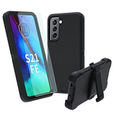 For Samsung Galaxy S21 Fe 5G Case, Heavy Duty Case,[Military Grade Protective ][Shockproof] [Dropproof] [Dust-Proof],(Black)