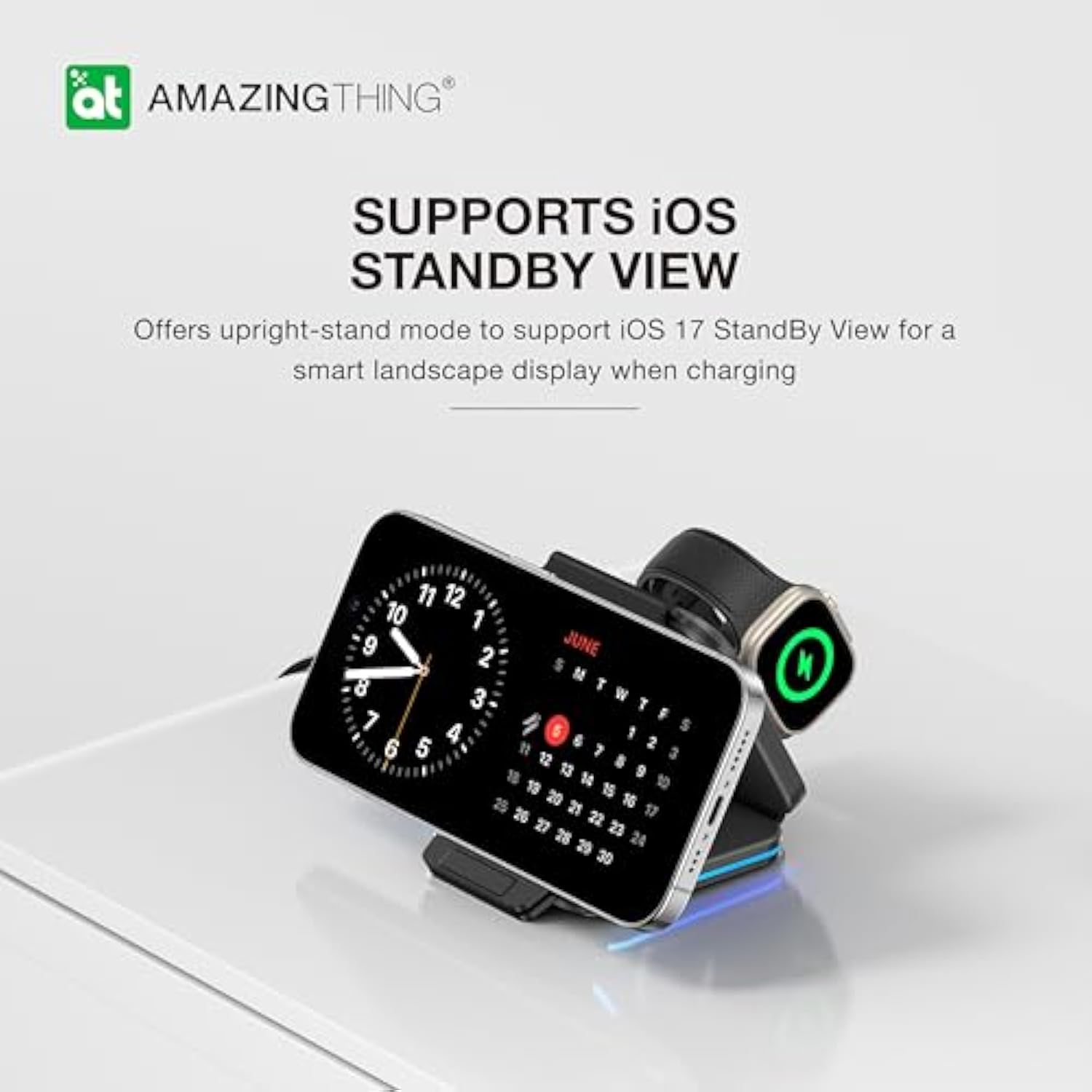 3 In 1 Foldable Wireless Charger For Iphone 16/15/14/13/12 Compatible With Apple Watch And Airpods, Pd15W Fast Wireless Charging Station, Portable Desk Dock For Home, Office, Travel (Black)