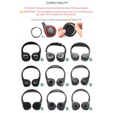 3 Pairs Thickened Foam Ear Pads Compatible With Cadillac Escalade,Escalade-Esv,Srx,Ct5,Ct6,Xt5,Xts,Chevrolet,Buick, Gmc,Wireless Headphone Entertainment Dvd Systems Headset Cushion Earpads