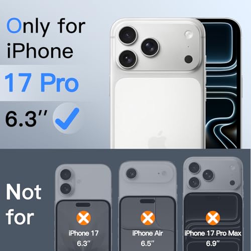 Infinity Privacy Screen Protector for iPhone 17 Pro, 9H+ 3D Full Coverage Anti-Spy Tempered Glass with Auto-Align Installation Tool,
