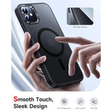 For Iphone-11 Phone Case With Screen Protector X2 + Camera Cover X2:[Magsafe Compatible] Magnetic Funda Para Ipone 11Case Grade Protective Slim Matte Cases For I Phone 11 Iphone11, Black