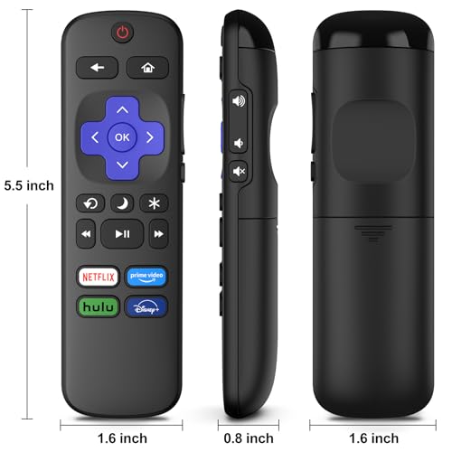 Replacement Remote Control Compatible for Roku TV, for TCL Roku/Hisense Roku/Onn Roku/Sharp Roku/Philips Roku/Westinghouse Roku TVs (Not for Roku