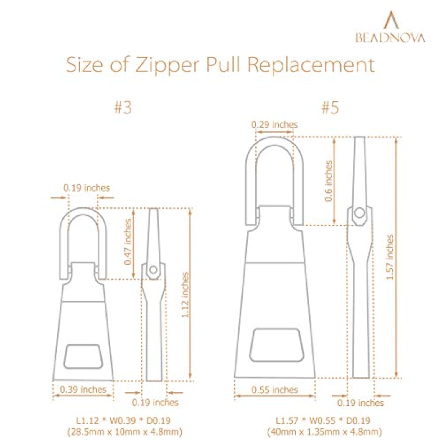 Zipper Pull Replacement Metal Zipper Pull Repair Zipper Pull Tab For L