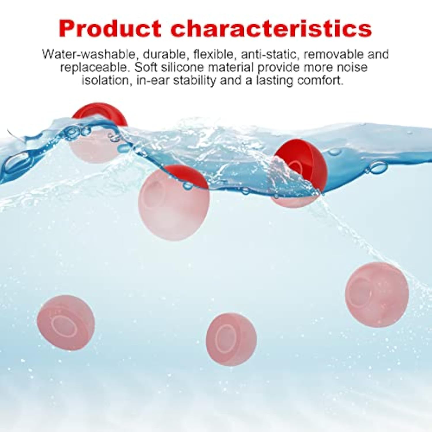 Replacement Silicone Eartips Earbuds Eargels Compatible With Beats Fit Pro And Beats Studio Buds Earphones-3 Pairs(S+M+L)