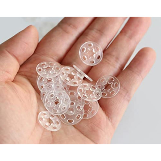18Mm (23/32 Inch) Transparent Sewing Plastic Snap Buttons For Sewing G