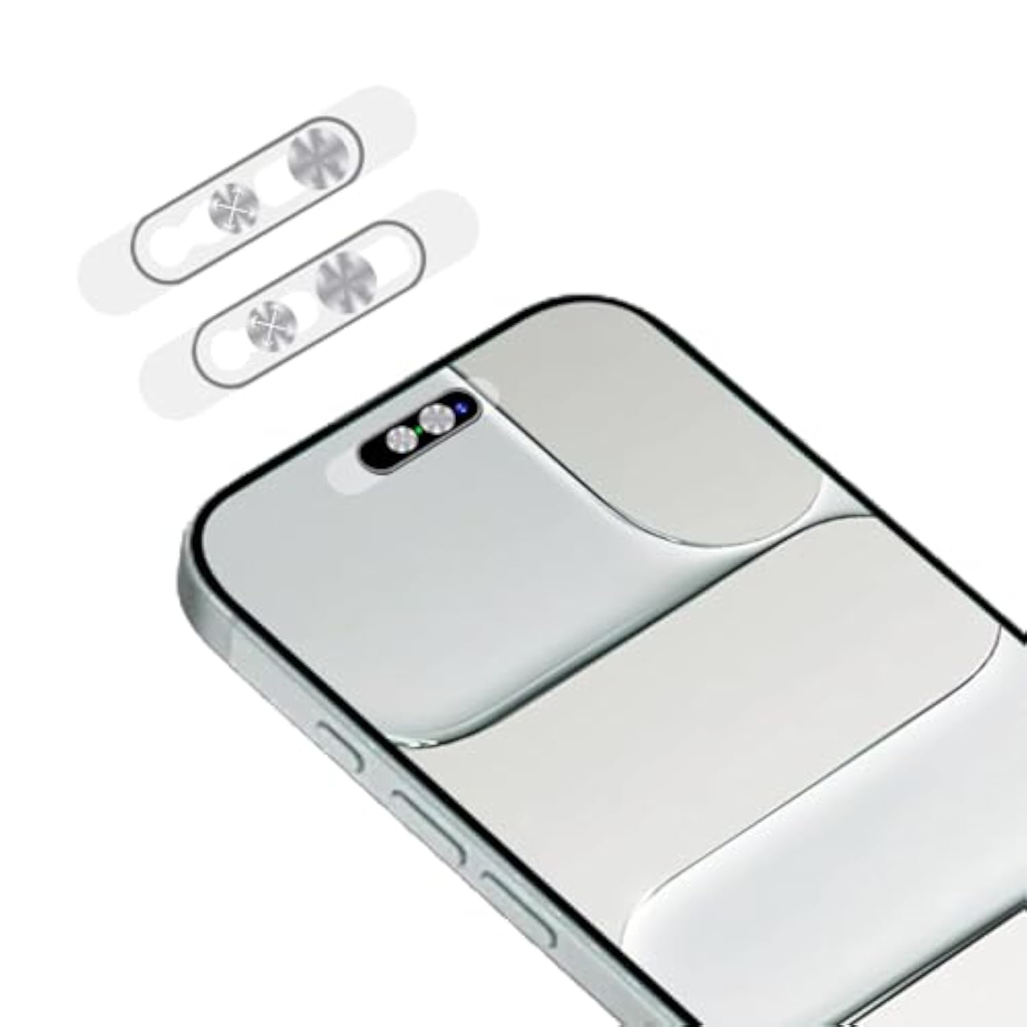 Front Lens Cover Compatible with iPhone 15/16/17 Series (Except 16e/17e) - Silver