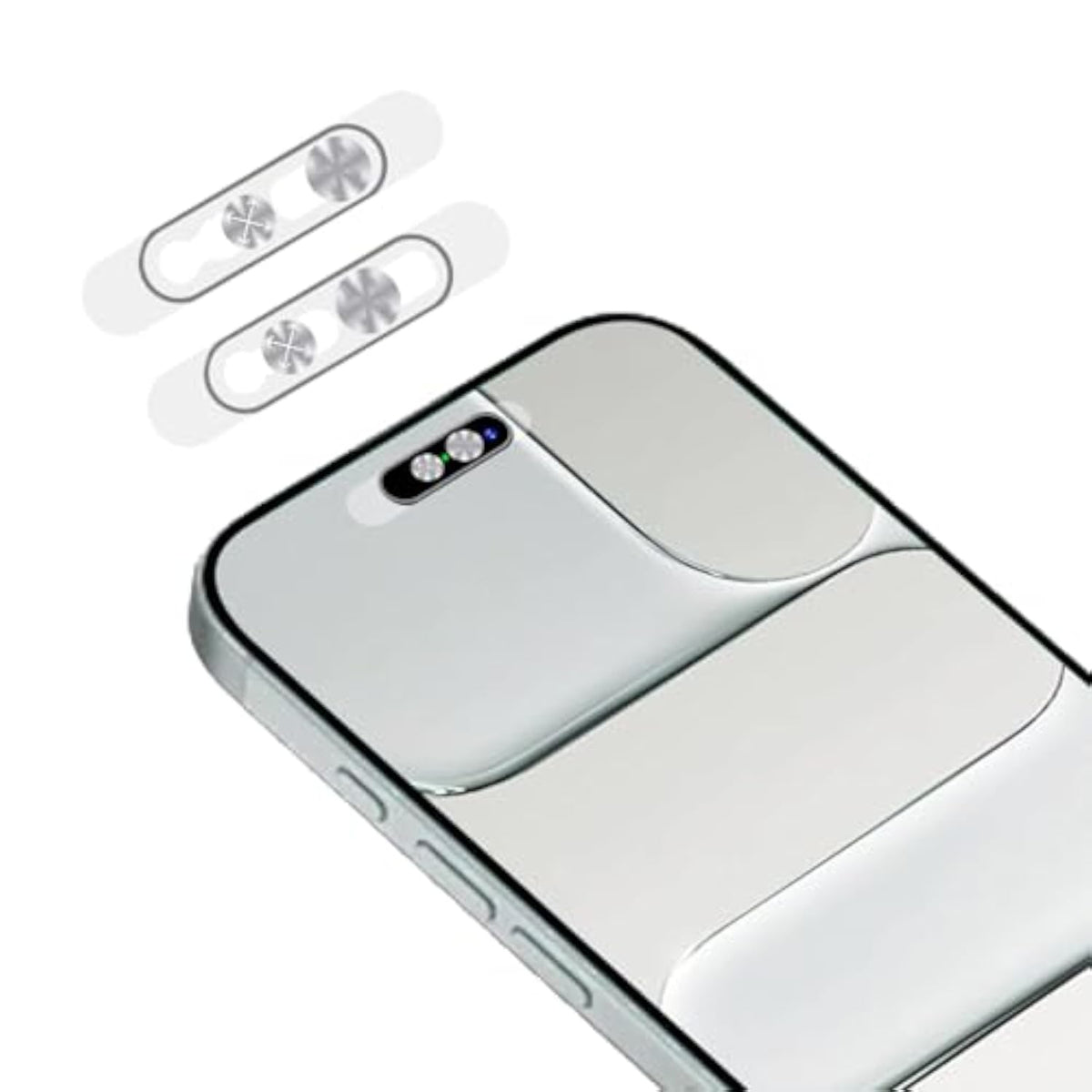 Front Lens Cover Compatible with iPhone 15/16/17 Series (Except 16e/17e) - Silver