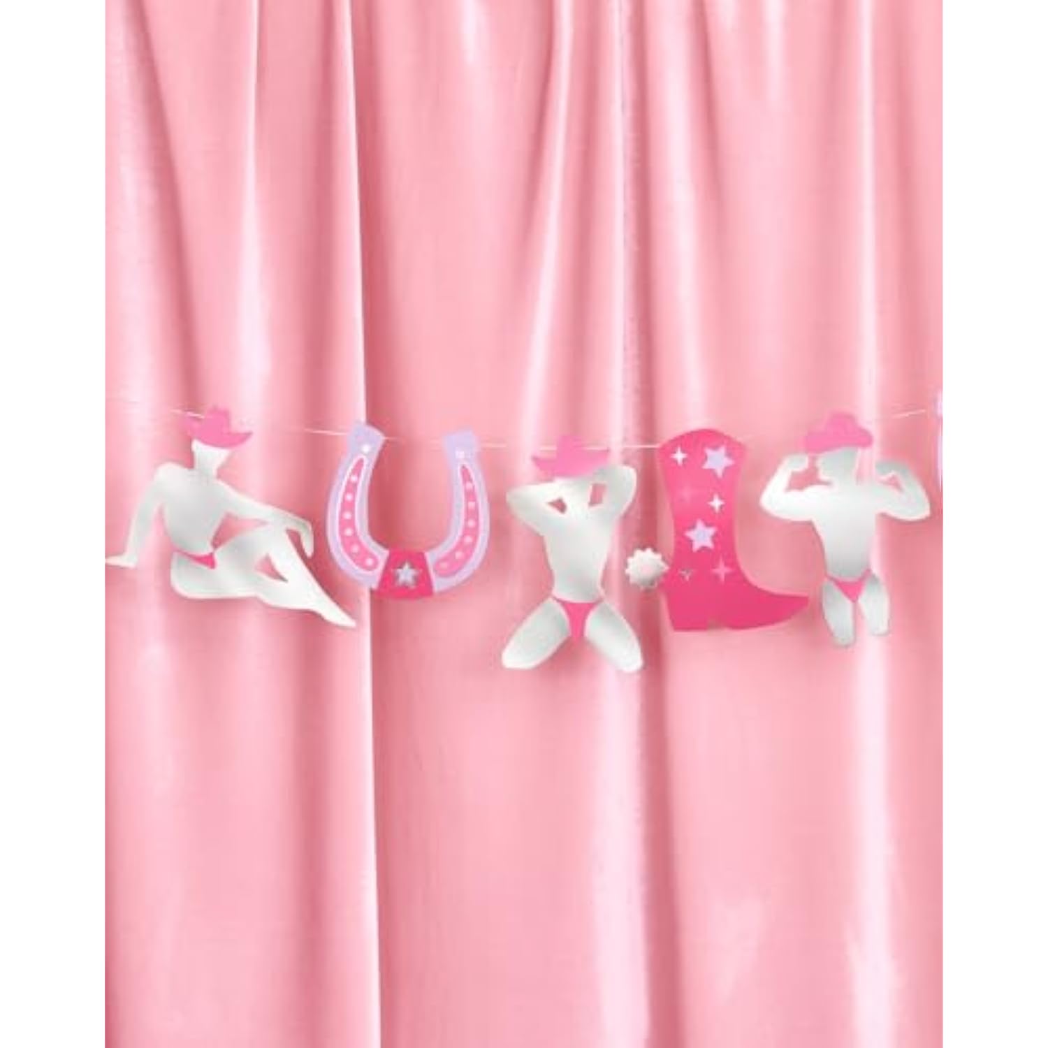 Bachelorette Cowboy Dancer Foil Banner 5Ft Male Dancer Western Last Rodeo Decor