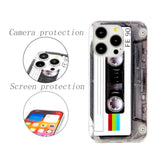 Case For Iphone 15 Pro Matte Finish Heavy Duty Soft Back Cover With Reinforced Corners Tpu Soft Bumper Retro Cassette Tape Case Compatible With Iphone 15 Pro