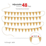48 Pcs Burlap Banner, 36Ft Triangle Flag, Diy Decoration For Holidays, Wedding, Camping, Party, New Year Decorations, Merry Christmas Banner, Indoor Christmas Decoration