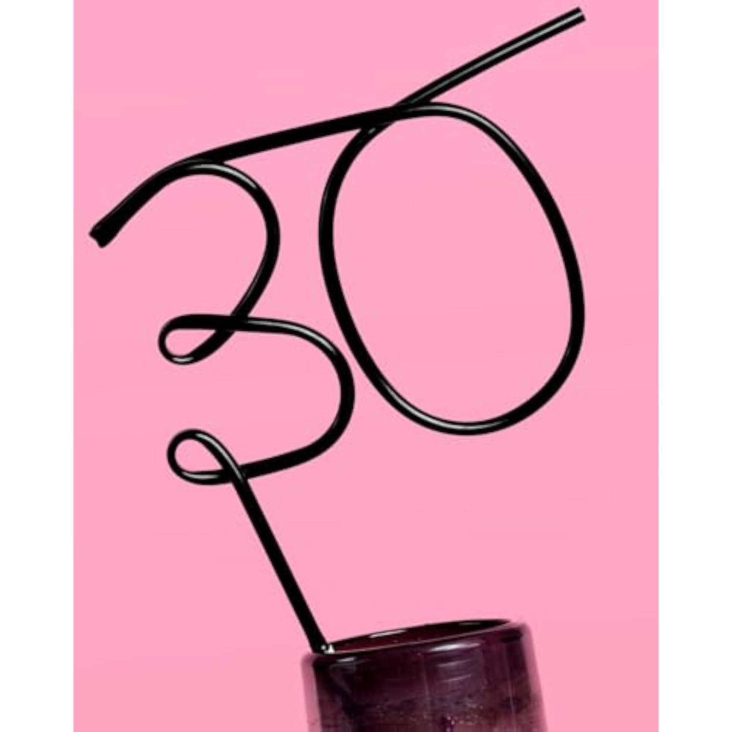 30Th Birthday Party Xl Black 30 Straw | Bday Decorations, Thirty, Millennial Birthday Girl Gift, Bday Drinkware Supplies, Funny Gag Gift, 30 Flirty And Thriving