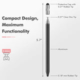3 In 1 Stylus Pens For Touch Screens, High Sensitivity & Precision Capacitive Stylus For Apple Ipad Iphone Tablets Samsung Galaxy All Universal Touchscreen Devices (2 Pack-Black/Rose Gold)