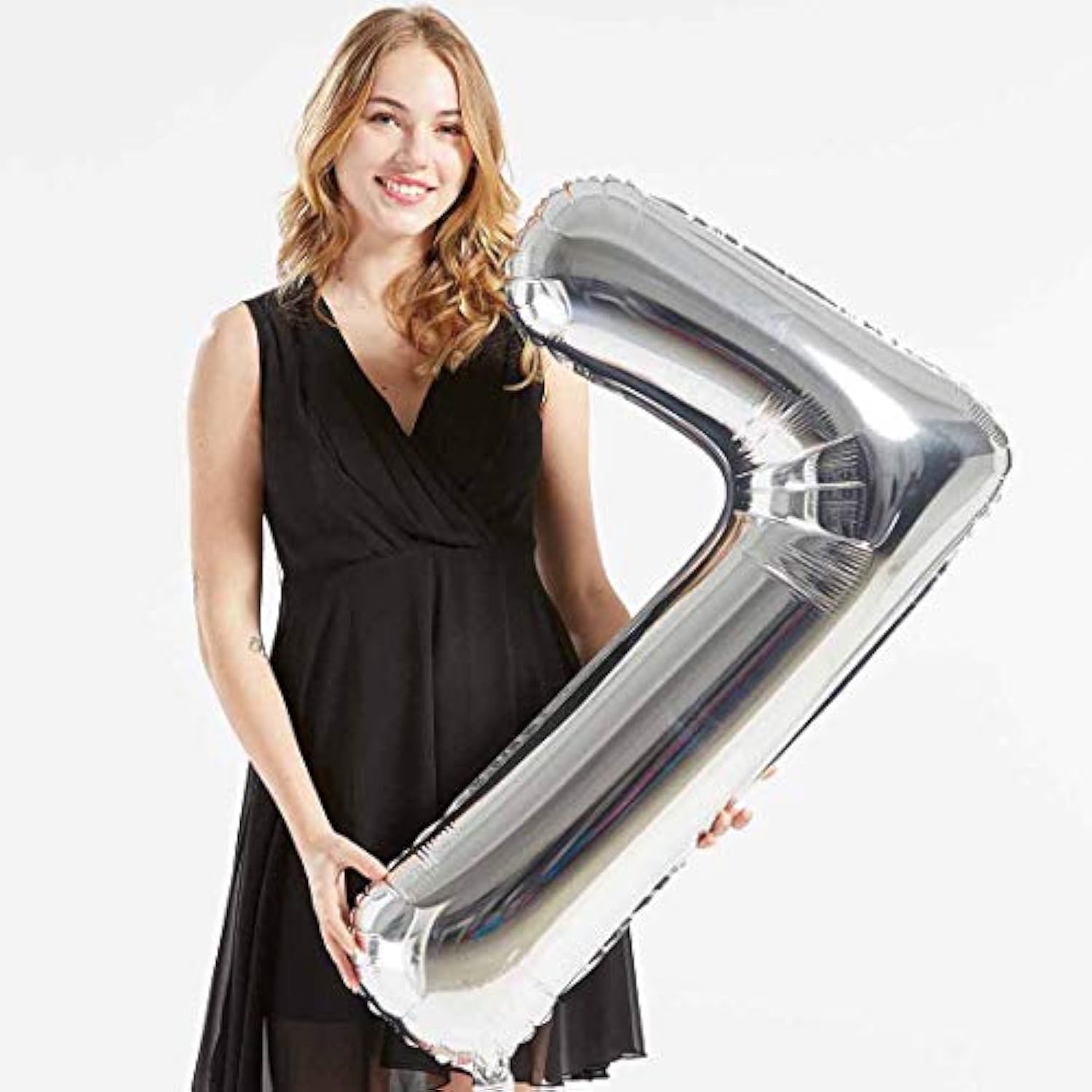40Inch Silver Foil 97 Helium Jumbo Digital Number Balloons, 97Th Birth
