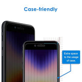 JETech Privacy Screen Protector for iPhone SE 3 (2022 3rd Edition) 4.7-Inch, Anti Spy Tempered Glass Film, Case Friendly, 2-Pack