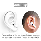 Compatible With Airpods 4 Ear Hooks, Replacement 360 Angle Rotation Adjustable Length Anti-Slip Sport Earhooks Wing Tips Holder Compatible With Airpods 3 / Airpods Pro 2 - White