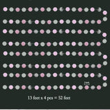 Pink Silver Glitter Dot Garland Party Decorations Circle Streamers For Birthdays Baby Showers Bridal Showers Gender Reveals Baby Gender Reveal Christmas New Year'S Eve Graduation