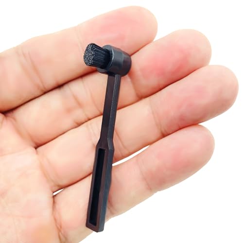 Turntable Stylus Cleaning Brush, Carbon-fiber Anti-static Vinyl Record Stylus Cleaner Brush to Remove Dirt and Dust for Record Needles