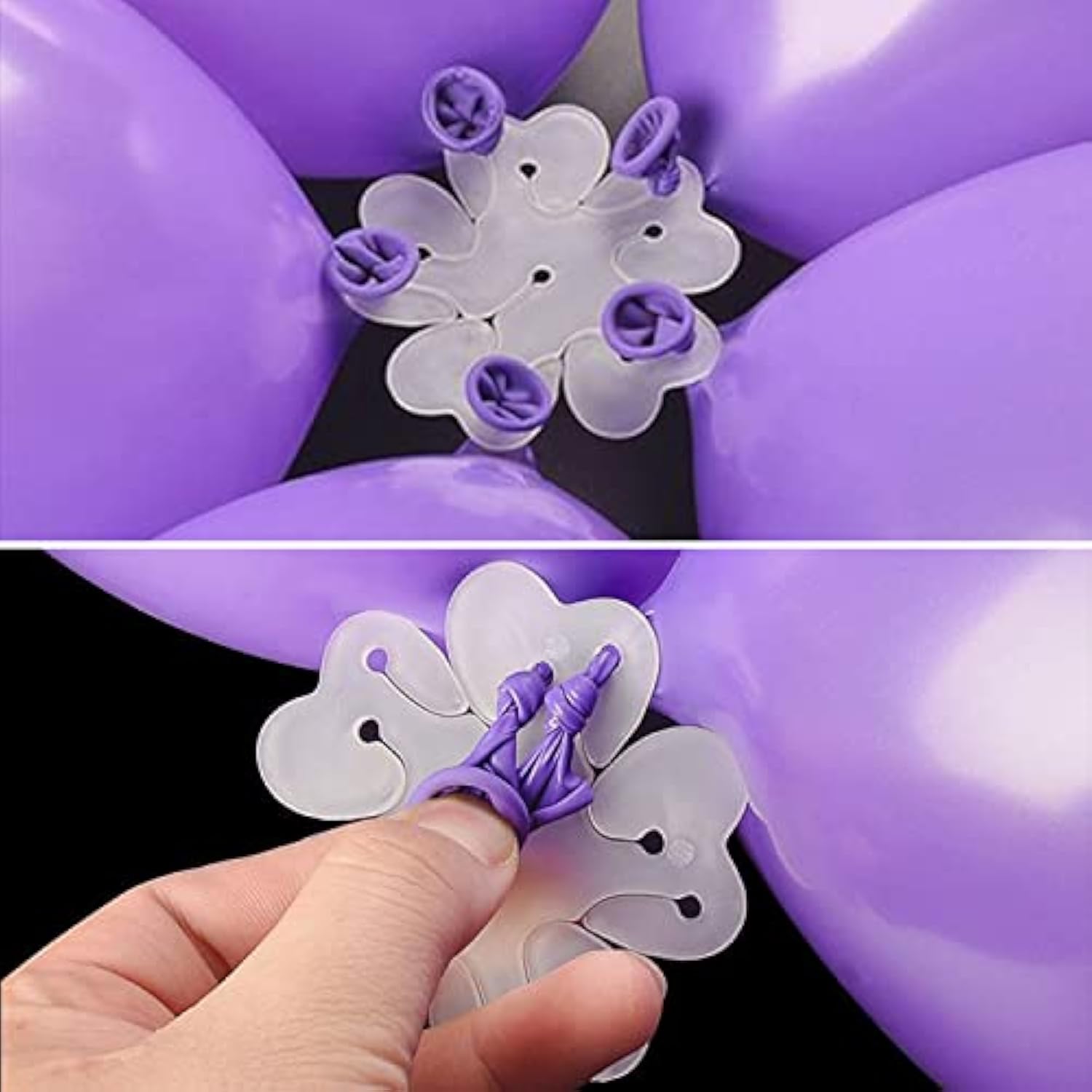 100 Pieces Flower Balloon Clips Balloons Holder Balloon Arch Clips For Baby Shower Wedding Event Decorations Birthday Party Supplies (Flower Style)
