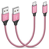Pink Usb C Cable Short 1Ft, 2-Pack Fast Charging Usb A To Usb C Type Charger C