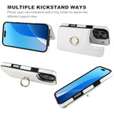 Onetop For Iphone 16 Pro Max Wallet Case With Card Holder, 360° Rotation Ring Kickstand Rfid Blocking Pu Leather Double Magnetic Clasp Shockproof Cover For Women And Girls 6.9 Inch (White)