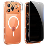Privacy Case For Iphone 17 Pro,Magnetic Iphone 17Pro Case Clear With Privacy Screen Protector & Camera Protector [Compatible With Magsafe],Shockproof Tpu Cover For Iphone Pro 17 Phone Cases