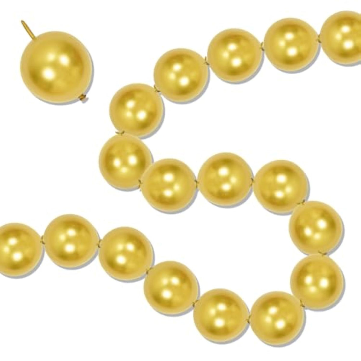 60-Piece Gold Quick Link Balloons for DIY Balloon Wall, Arch, and Party Decor