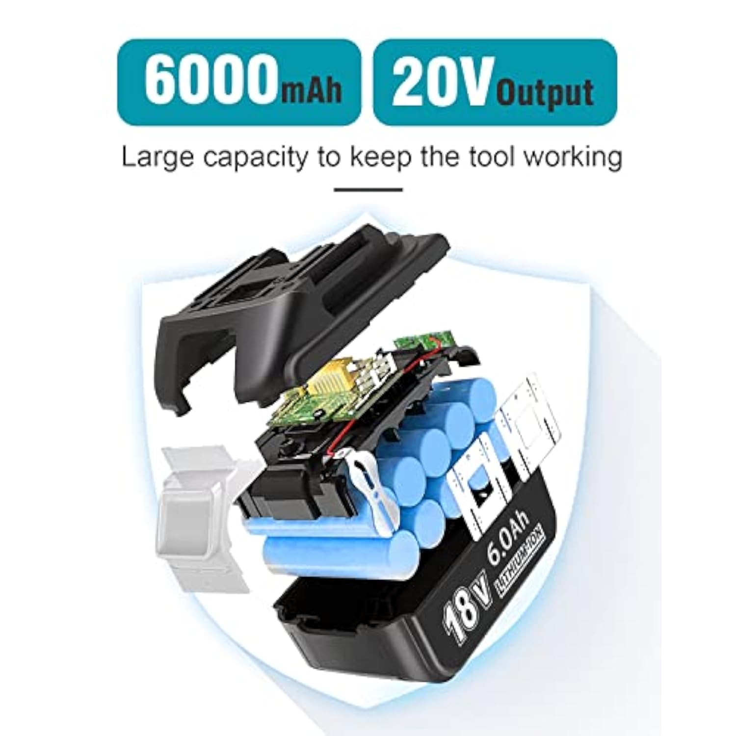 Replacement For Makita 18V Battery 6.0Ah 4/Pk Compatible With Makita Bl1815 Bl1830 Bl1835 Bl1840 Bl1850 Bl1860 18Volt Battery