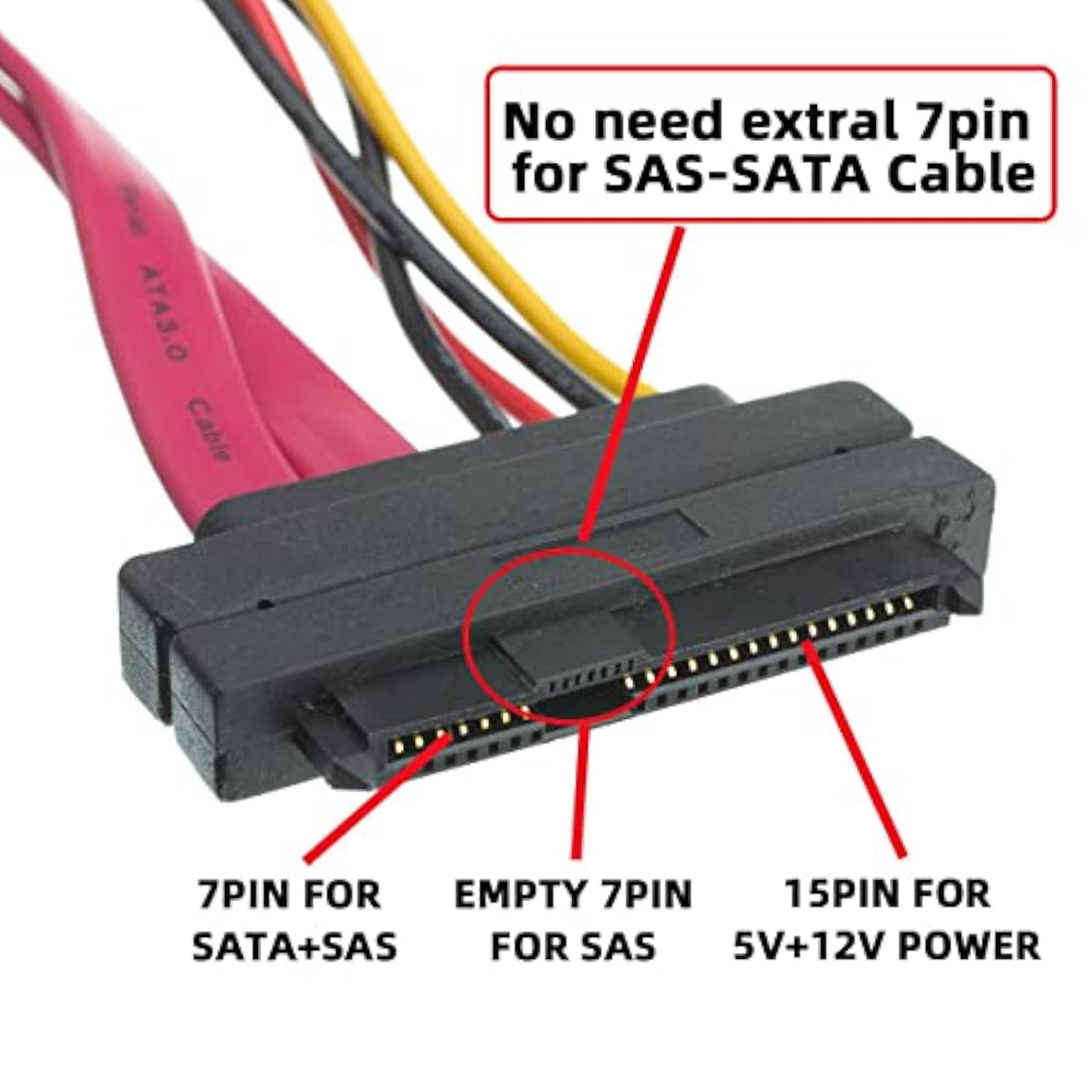 Sas Cable Sff-8482 Sas 29 Pin To 29Pin Male To Female Extension Hard Disk Driv