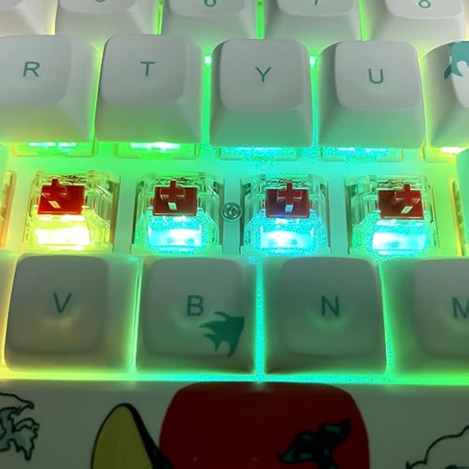 Gateron G Red Pro 3.0 Switches,5-Pin Pre Lubed Rgb Smd Linear Switches For Mx