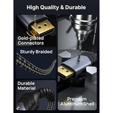 Displayport To Displayport Cable [2-Pack 10Ft/3M], 1.2 Dp Cable [4K@120Hz, 8K@