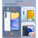 For Samsung Galaxy A15-5G Case: Dual Layer Protective Heavy Duty Cell Phone Cover Shockproof Rugged With Non Slip Textured Back - Protection Bumper Tough - 2024, 6.5Inch Black