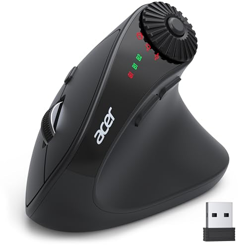 Ergonomic Mouse Wireless With Side Scroll Wheel, Bluetooth Mouse For Laptop(Bt5.2+2.4Ghz), Office Vertical Computer Mice, Small To Medium Sized Hands Ergo Mice, 8 Buttons For Pc And Desktop