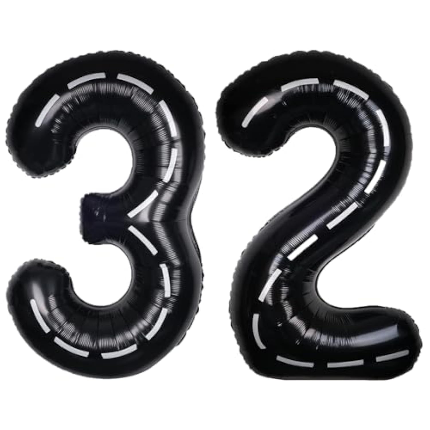40" Black Race Car Number Balloons 0–9 for Boys’ Birthday, Track & Party Decor