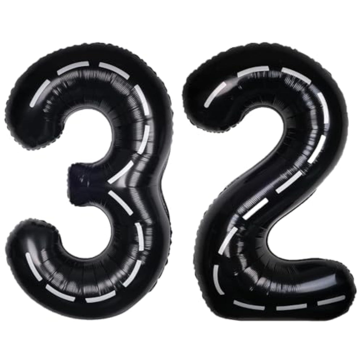 40" Black Race Car Number Balloons 0–9 for Boys’ Birthday, Track & Party Decor