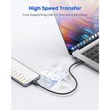 Short Usb C To Usb C Cable 1Ft, 2-Pack Pd 60W Fast Charging Usb Type C To Type