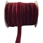 10 Yards Velvet Ribbon Spool (Wine, 5/8")